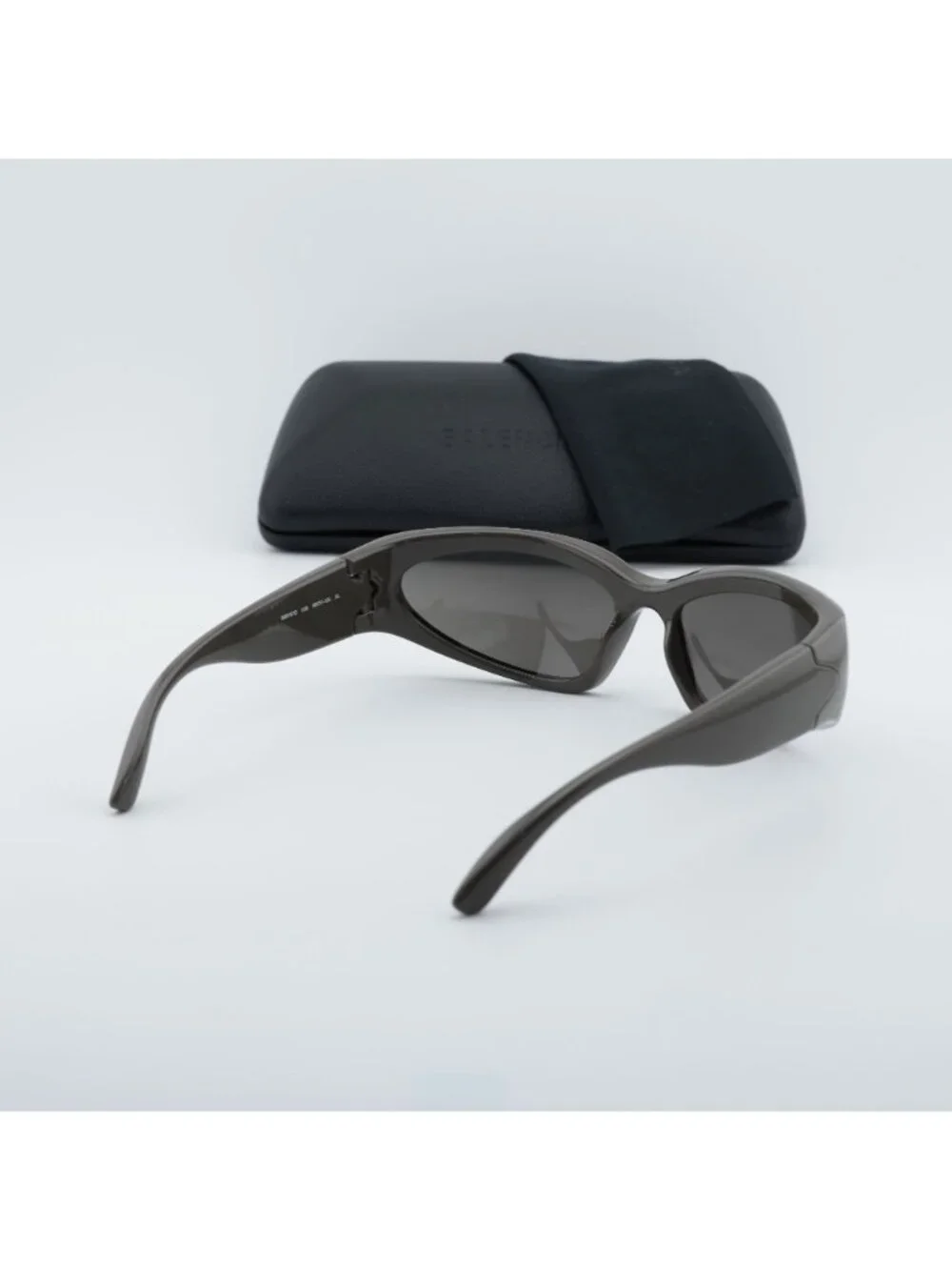 Balenciaga BB0157S 008 Geometric Sport Sunglasses - Grey / Grey